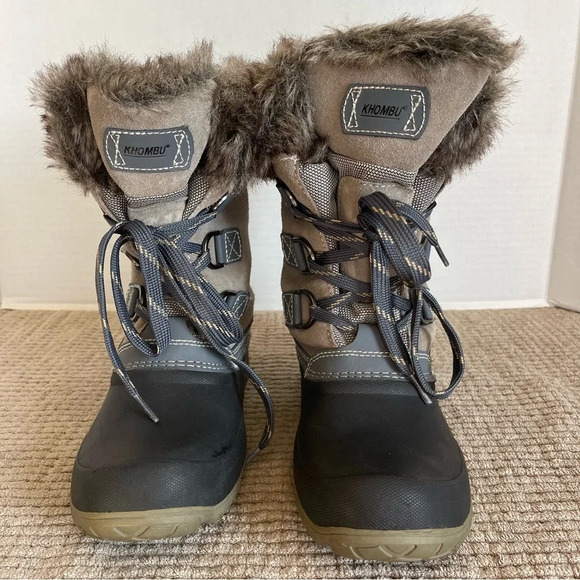 Khombu Women's The Slope Winter Snow Boots (8, Grey) - Picture 4 of 14